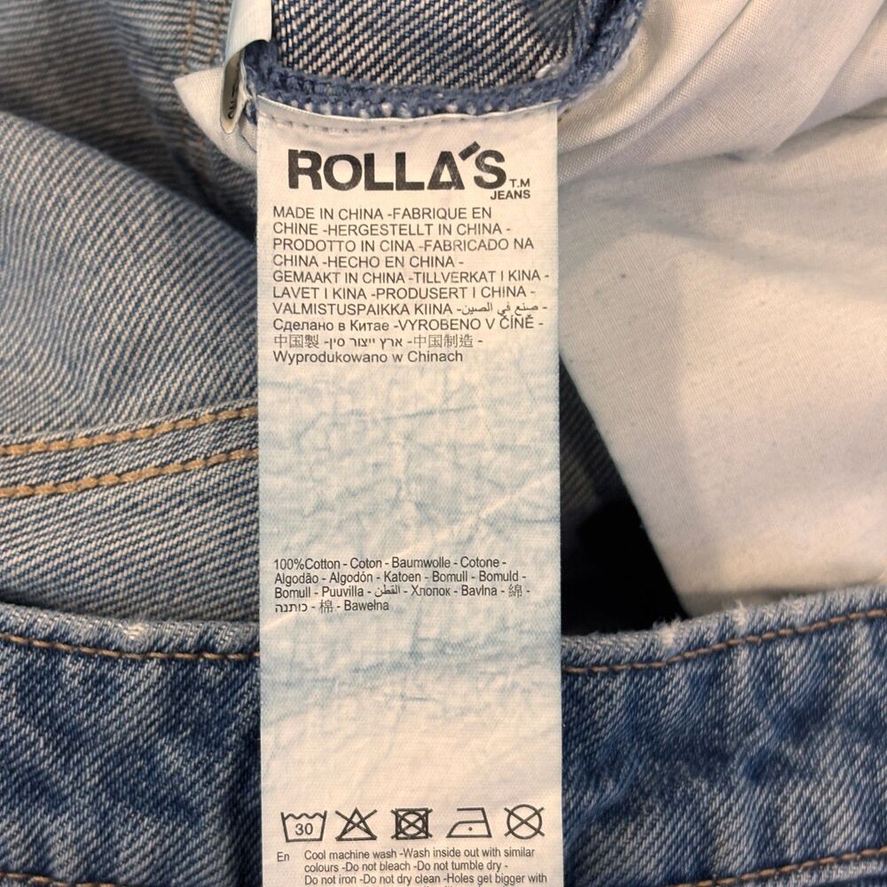 Rolla's Super Loose Jeans Women's Sz 28 Blue High Rise Wide Leg Relaxed Denim - Picture 7 of 12